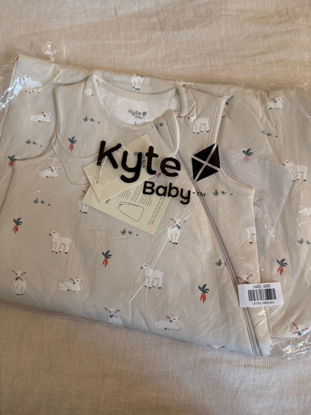 Kyte Baby 1.0 tog sleep sack - size large, goat carrot